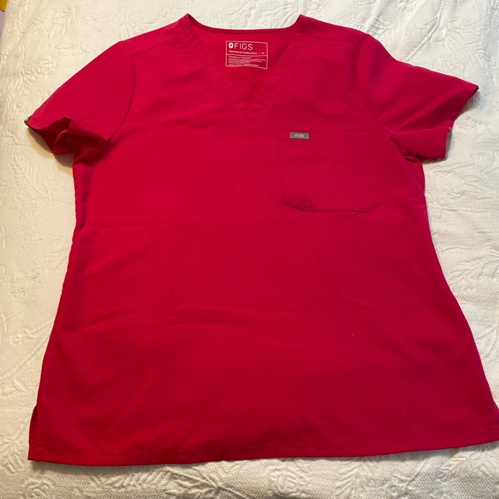 Figs Ultra Rose Catarina Scrub Top